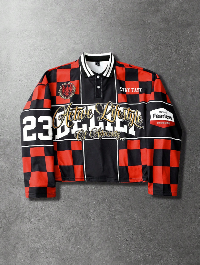 Men’s Retro Graphic Striped Sweatshirt