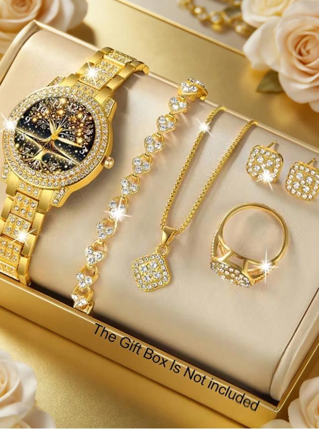 6pcs Luxury Gold Jewelry Set –